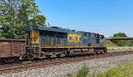 CSX 5489 works solo on this all empties train.
